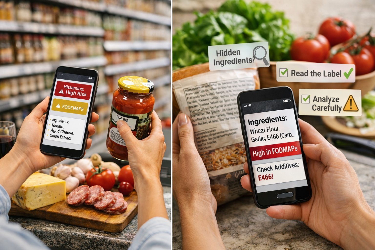 Comment scanner vos aliments pour l&rsquo;histamine et le FODMAP sans vous tromper